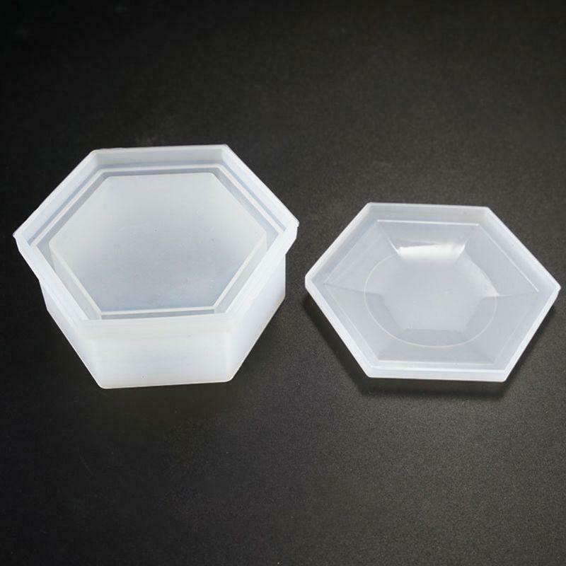 DIY Hexagon Storage Box Mold Crystal Epoxy Plum-shaped Silicone Mould
