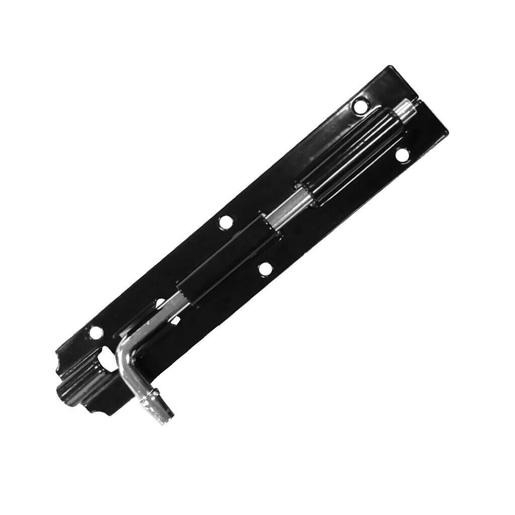 Black Slid Slip Bolt Heavy Duty Iron Garden Gate Shed Door Safety Latch Lock