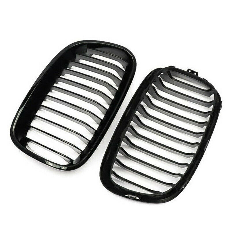 2x Car Front Bumper Kidney Grilles Slat Type Fit For BMW 1series F20 F21 12-2015