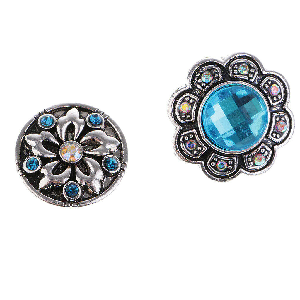 10 Fashion Rhinestone 18mm Ginger Snaps Charm Button For   Jewelry Rings