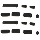 14Pcs USB HDMI Audio Port Dustproof Plug Cover Stopper for  PC black