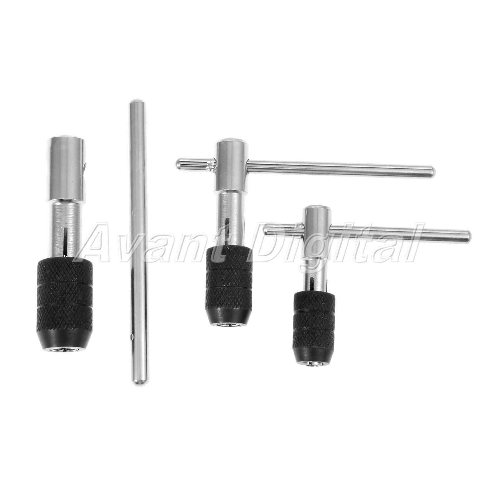 Steel M3-M6 M5-M8 M6-M12 T-Handle Screw Tap Drill Wrench Kit Metalworking Tool