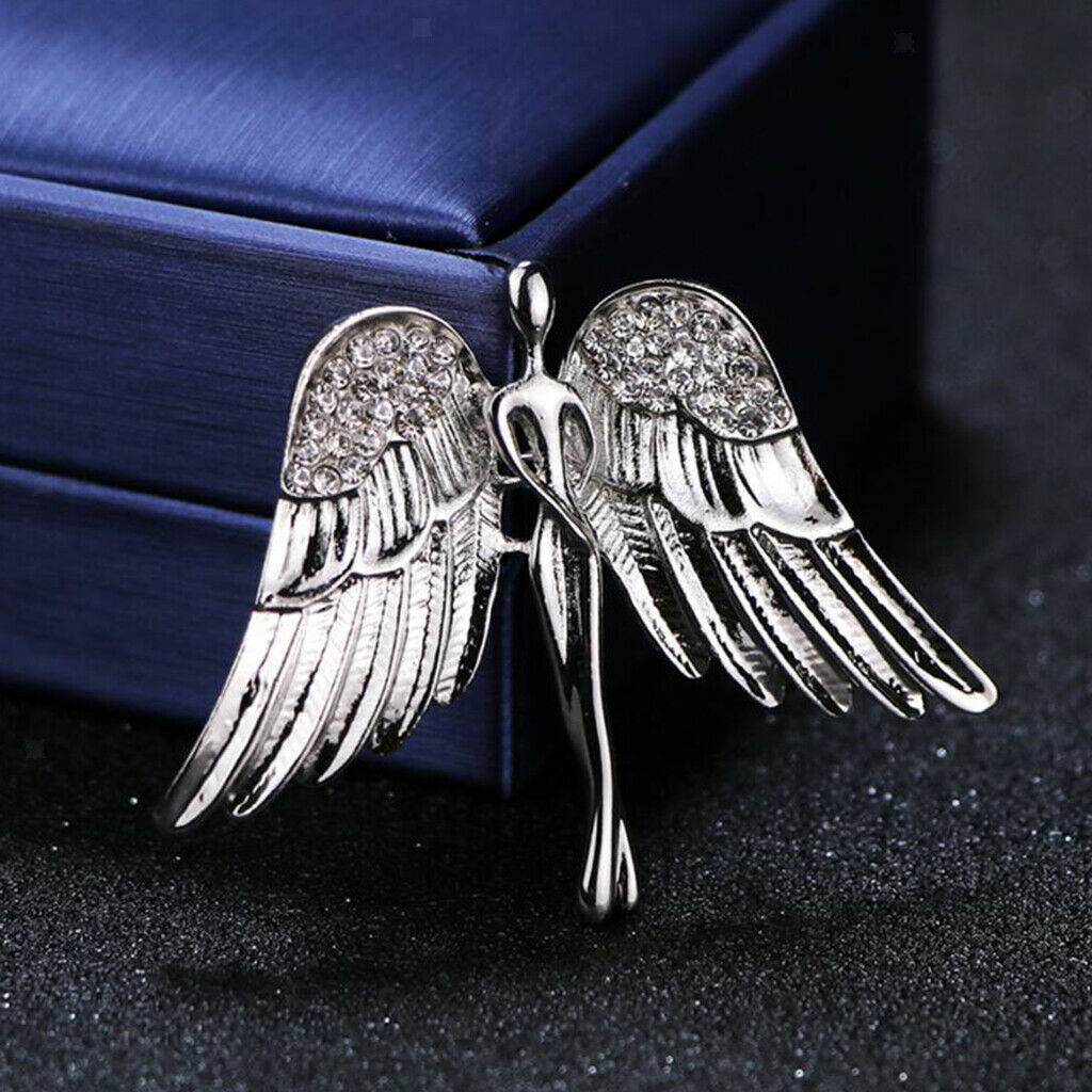 Fashion Eagle Wings Brooch Pins Charming Crystal Brooch Pin for Men Women
