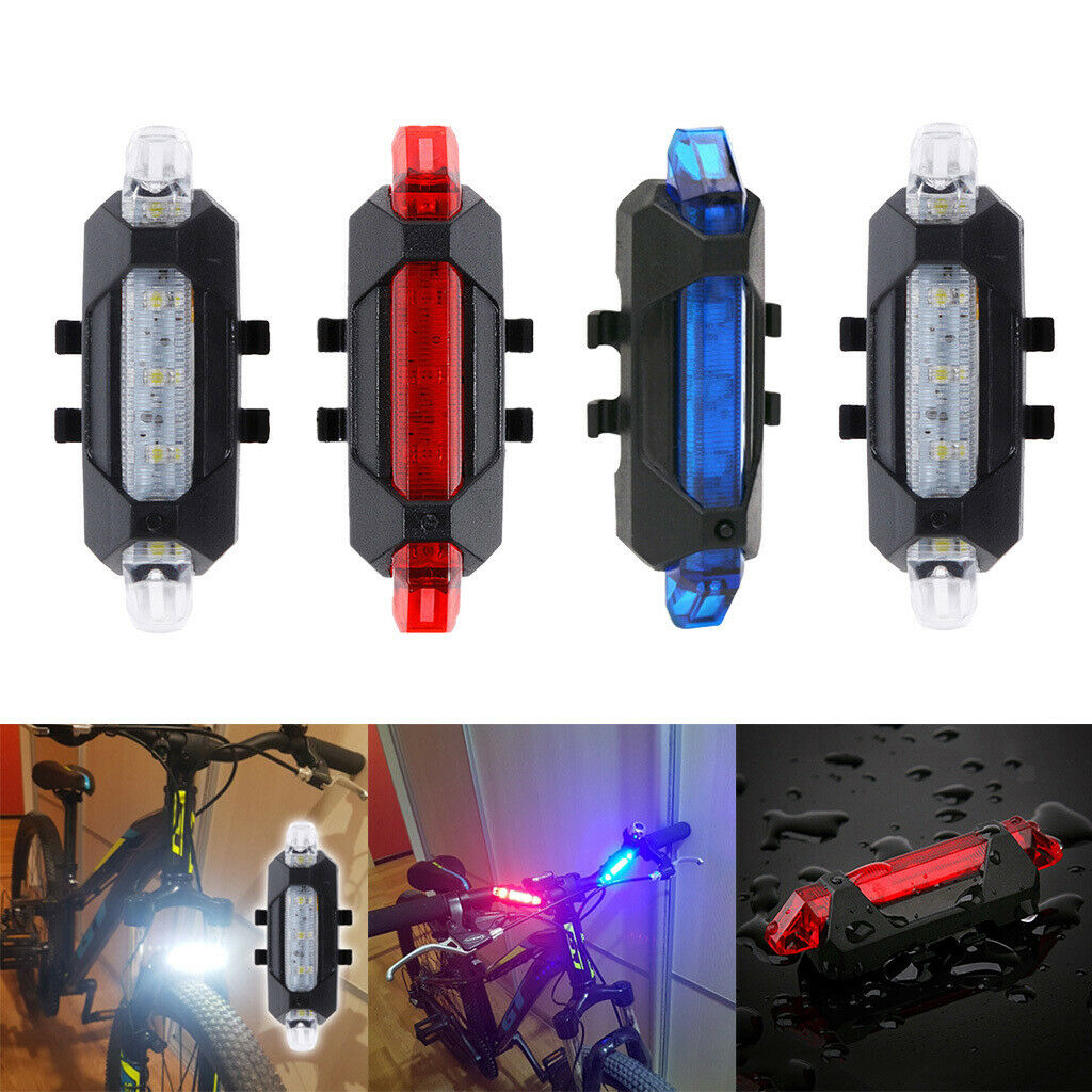 Lots 4 LED Rear Light Portable Taillight High Brightness 4 Mode Waterproof