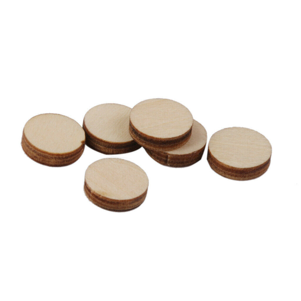 2x 100pcs Natural Wooden Circle Round Embellishments DIY Craft Scrapbooking 10mm