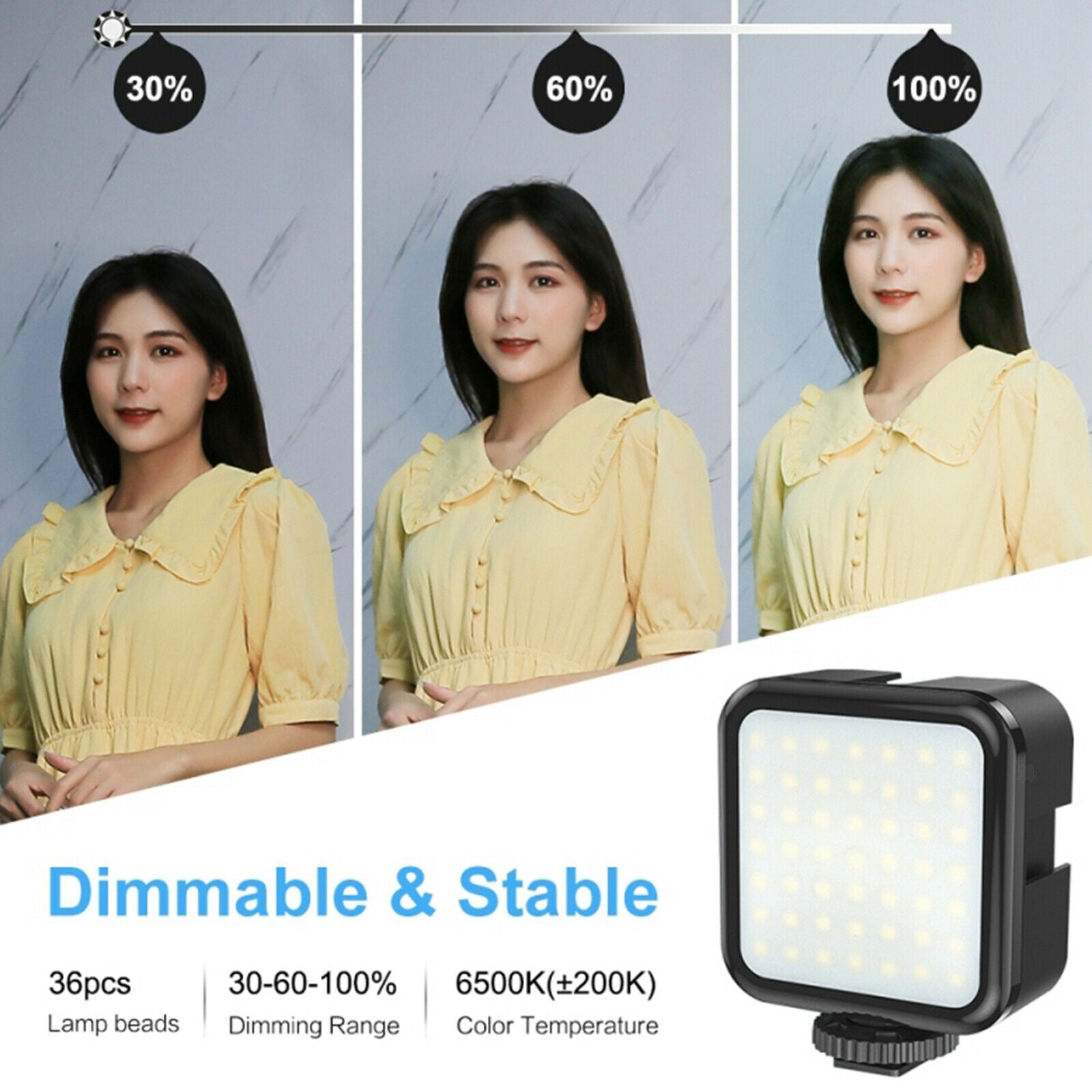 Portable Camera LED Video Light Wide Compatibility Photography Lighting