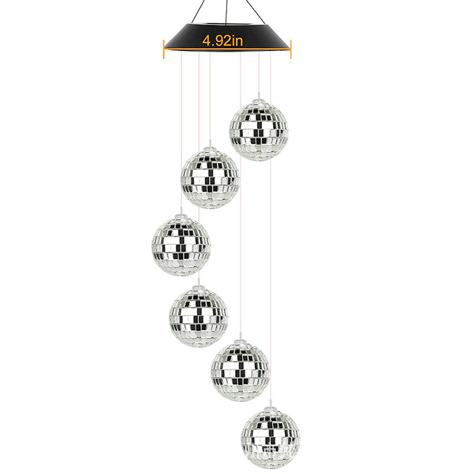 Solar Powered Wind Chimes Color Changing Waterproof For Yard Porch Party