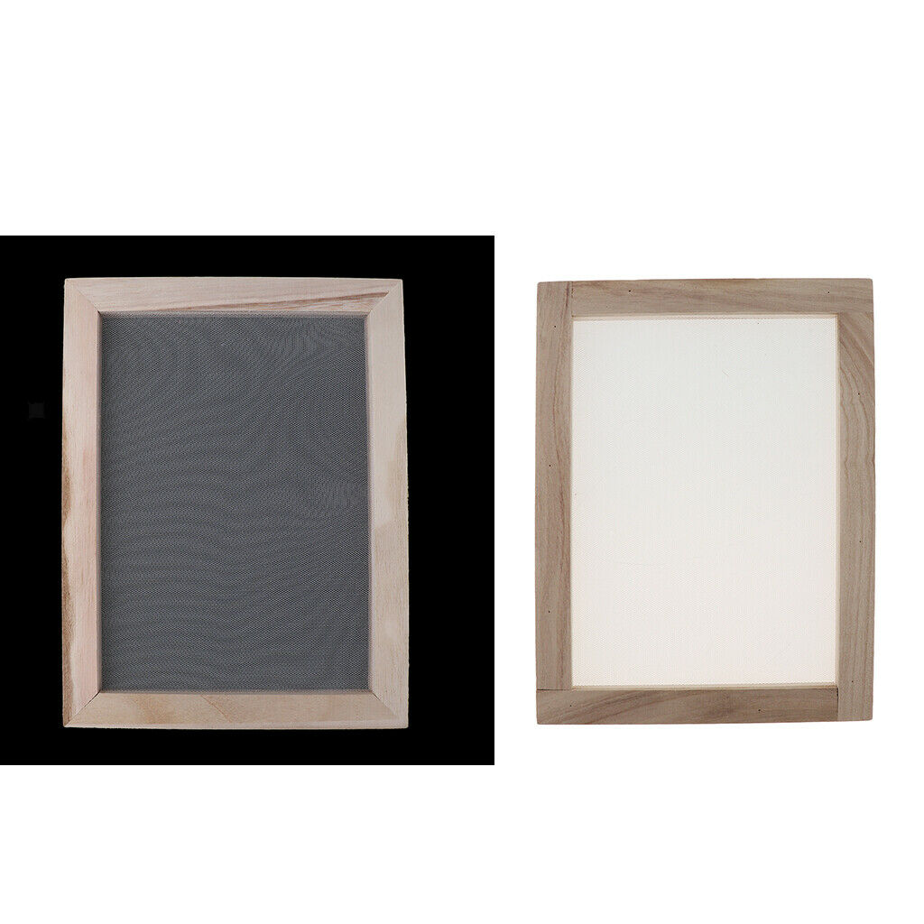 2 Sets Paper Making Mold Papermaking Mould Frame Screen Tools, Ready Meshed and