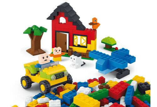 Sluban Kiddy Bricks, Loose Bricks In Box B0502 Basic Bricks 415 Pieces (Green) /