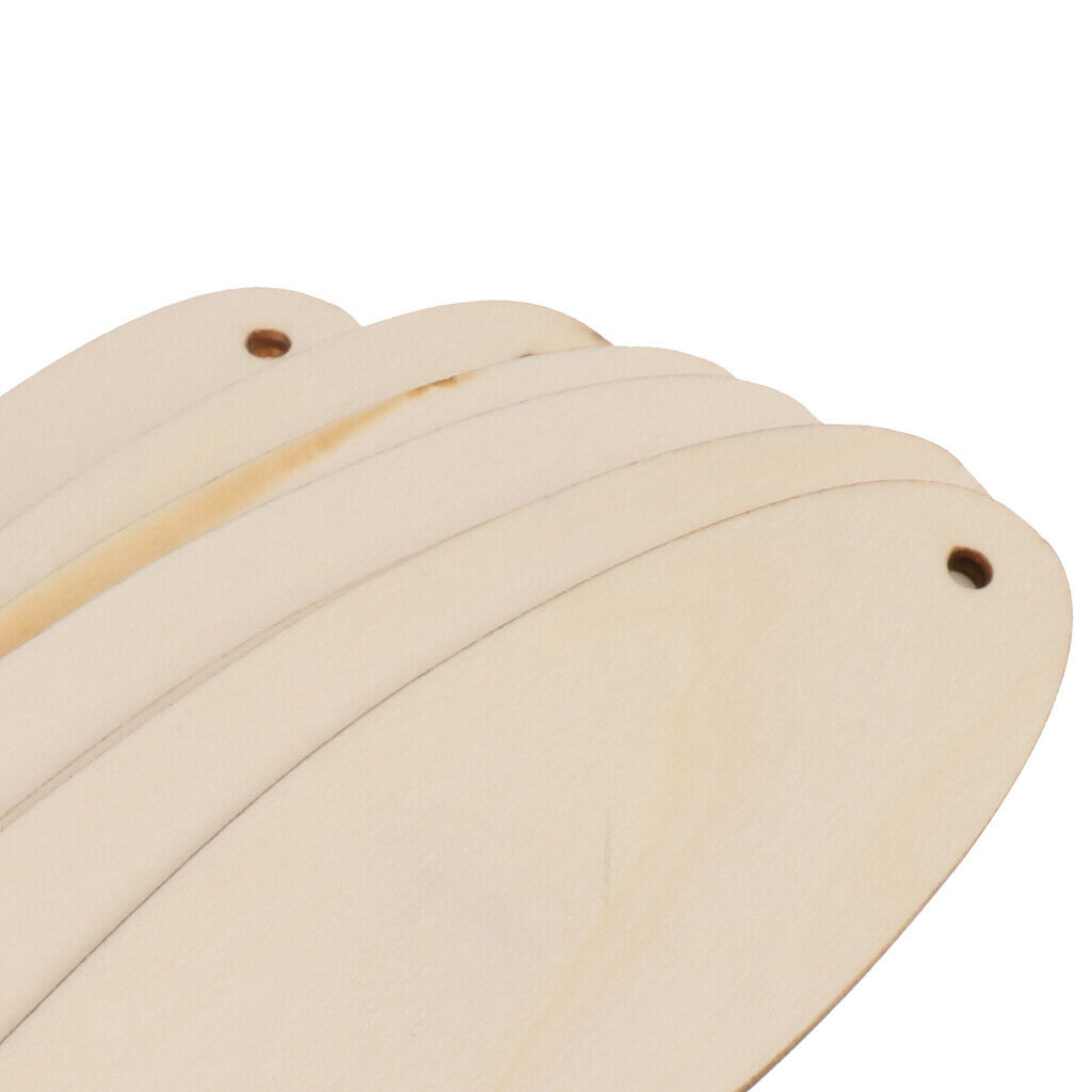 8 Pieces  Blank Wooden Surfboard Wood Crafts Cut Handmade DIY Cut