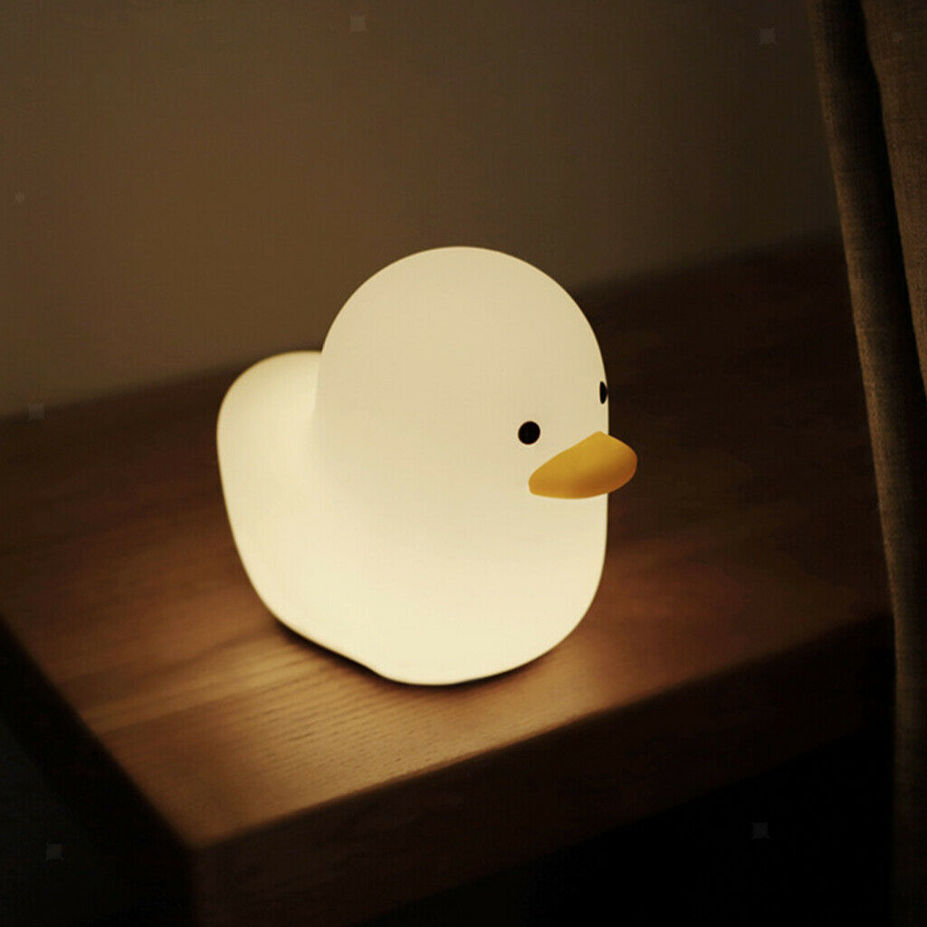 Cute Duck Night Light Children Nursery Bedside Desk Tap Lamp Kids Gift