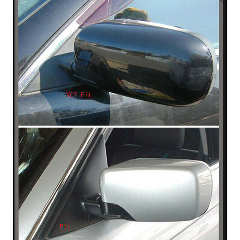 2PCS For BMW E46/E39 3/5 Series 96-05 Rearview Mirror Housing Cover Matte Black