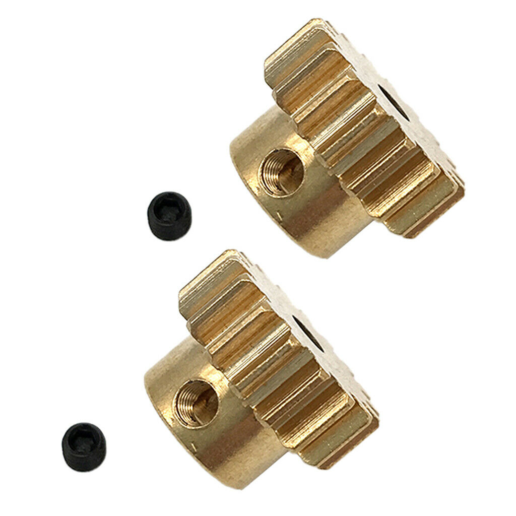 Lot 2 Brass Motor Gears 17T Golden Pinion Cogs for WLtoys 12428 12423 12628