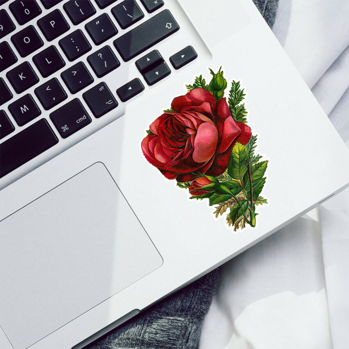 Flower Floral Vinyl Waterproof Stickers Laptop Luggage Decals Home Wall Decor