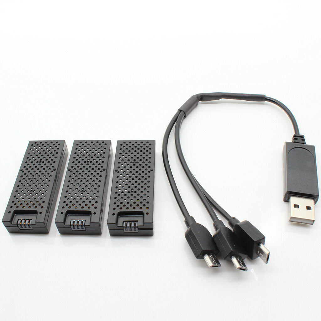 3.7V 400mAh Lithium Battery w/ USB Charger Cable for WLTOYS XK K127 RC