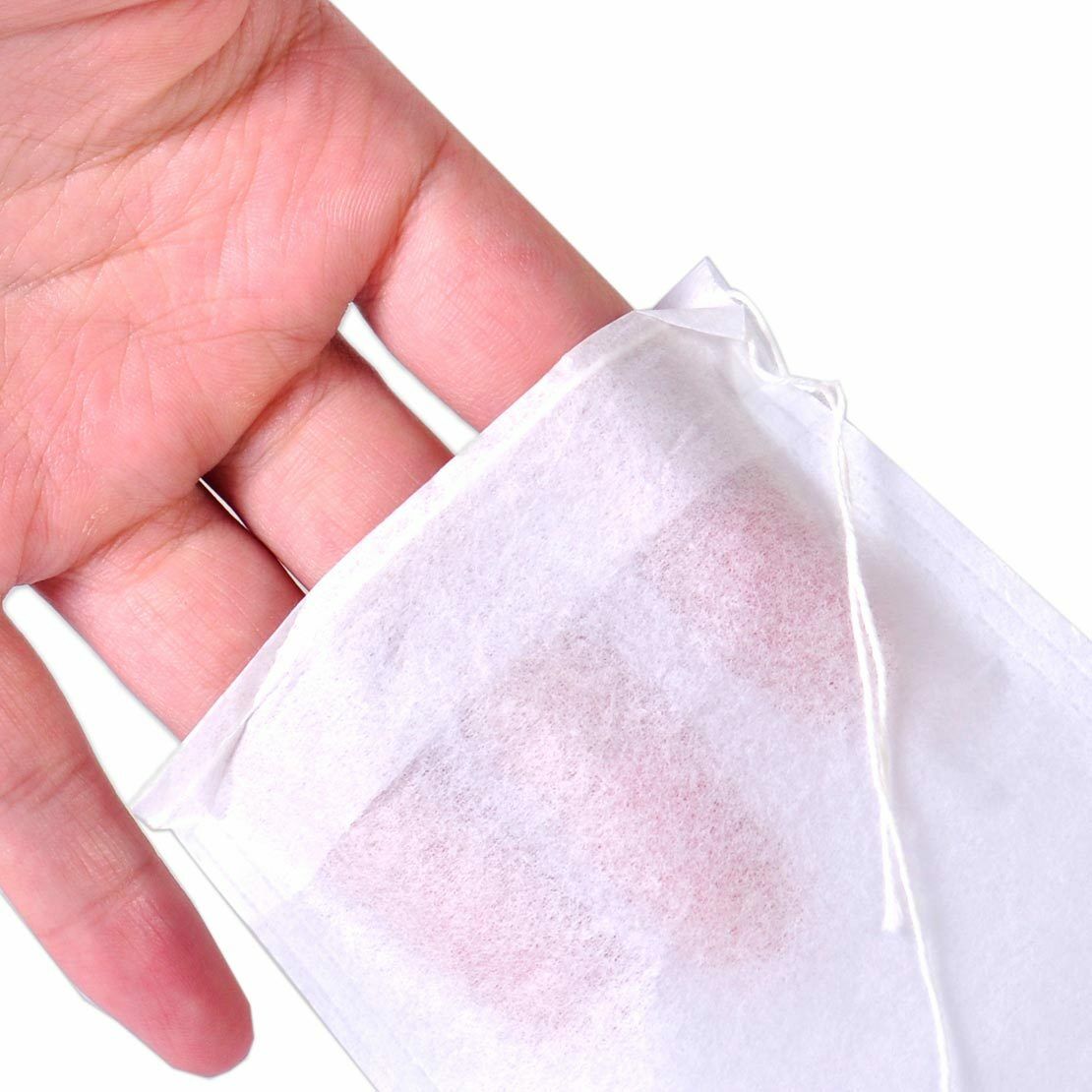 100x White Cotton Muslin Drawstring Reusable Bags Packing Bath Soap Herbs Tea