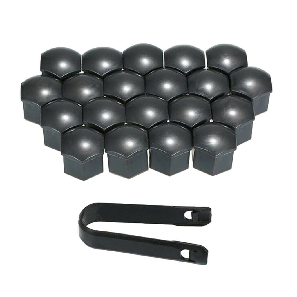 Car Wheel Nut Cover Bolt Center Caps 0.74inch Tire Nut Lug Black Clip others
