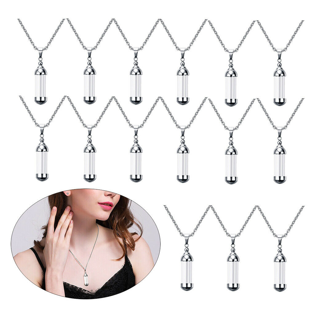 15 Pieces Bottle Urn Ash Pendant Necklace For Ash Hair Accessories Diy