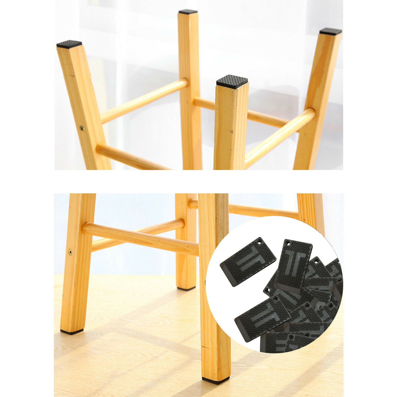 35x Table Shims Grooved Home Improvement Furniture Levelers Shelf Pads