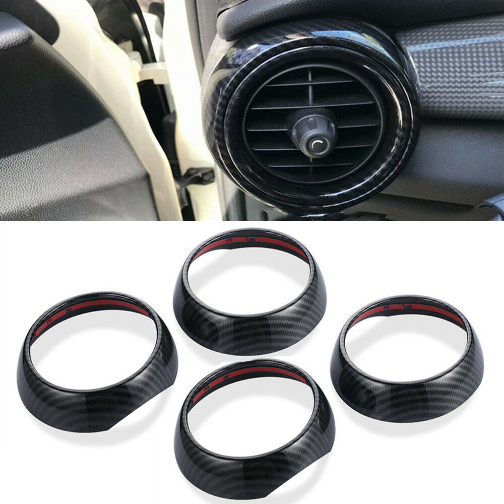 For Mini Cooper F55 F56 F57 One JCW Air Vent Ring Outlet Cover Carbon Fiber Look
