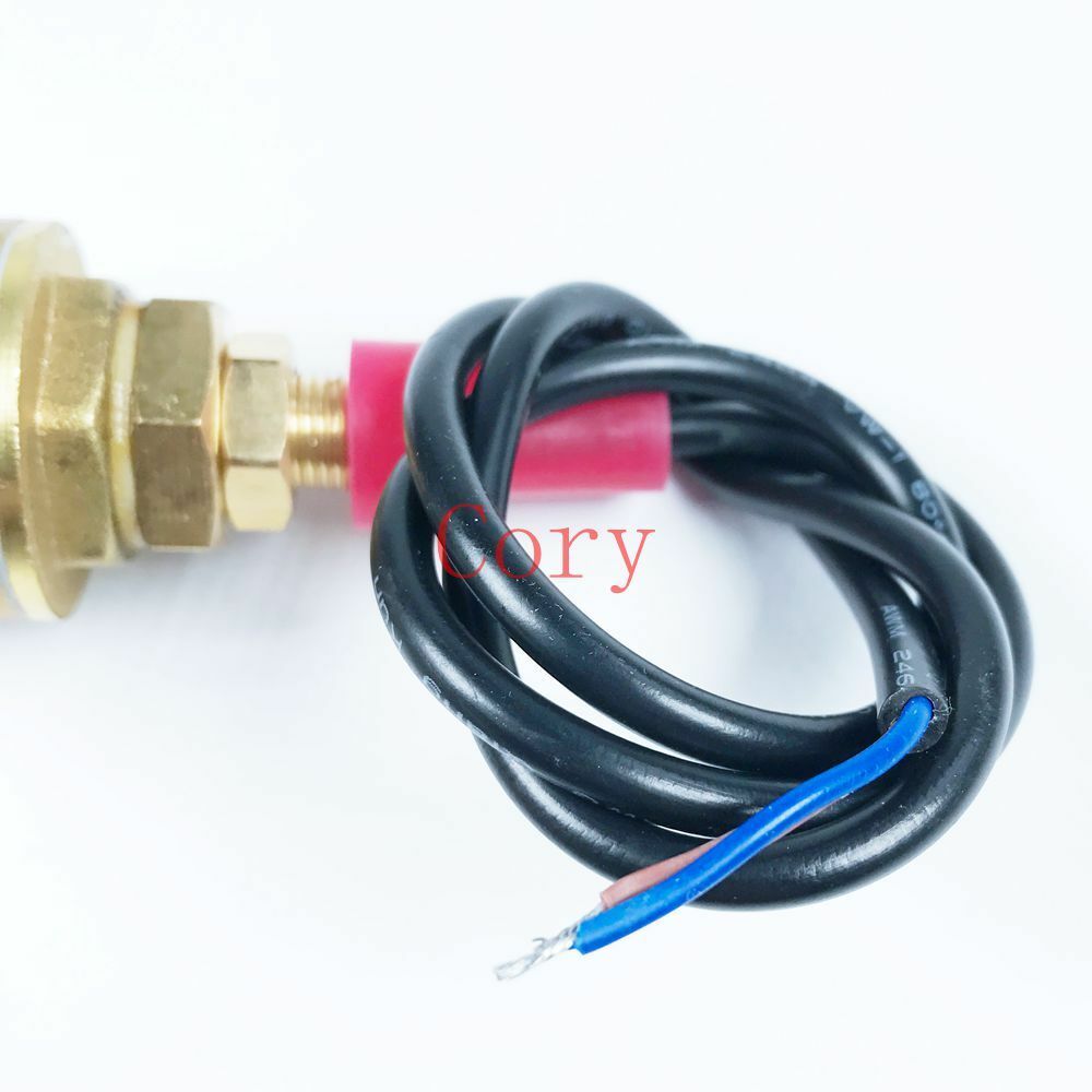 1PCS Paddle Water Flow Switch Brass 1-30L/Min 10mA 70W 1/2PT Female Port Thread