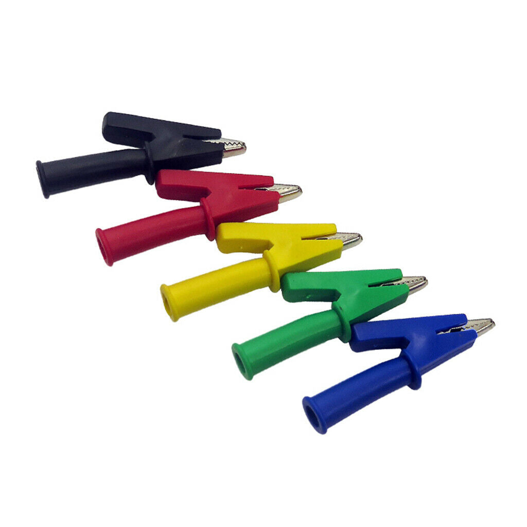 10 Pieces Safety Test  Crocodile Sheath Clamp With 4mm Banana Socket