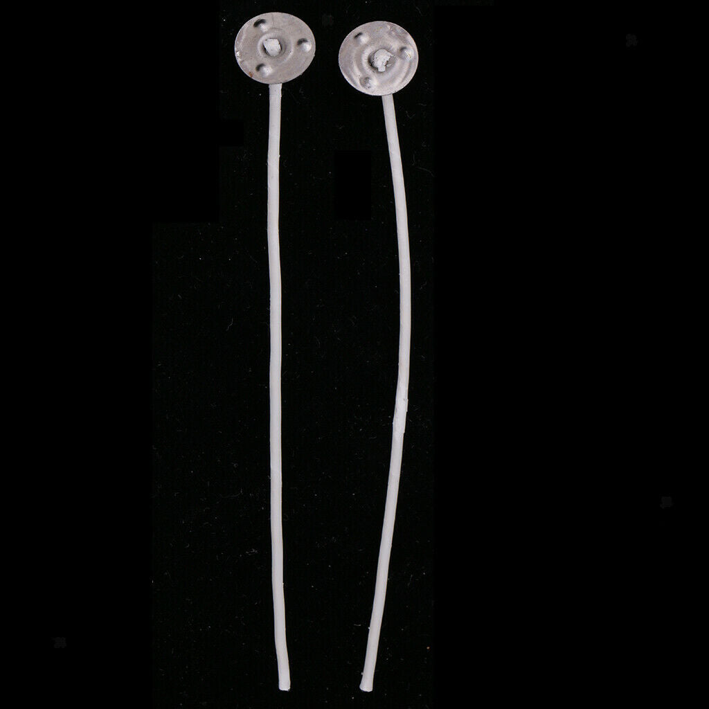 100 Pieces Pre Waxed Candle Wicks for Candle Making With Sustainers 15cm