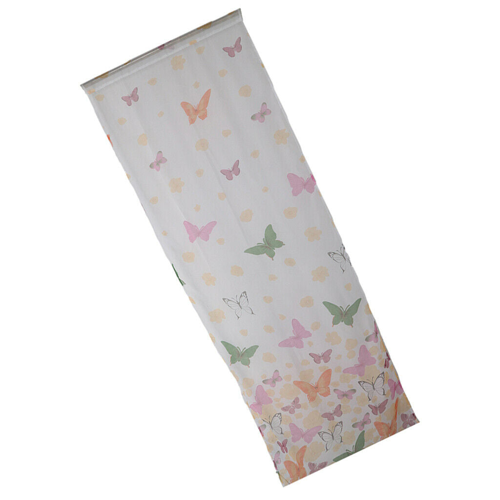 Butterfly Print Sheer Curtains Window Voile Panels for Bedroom 270x100cm