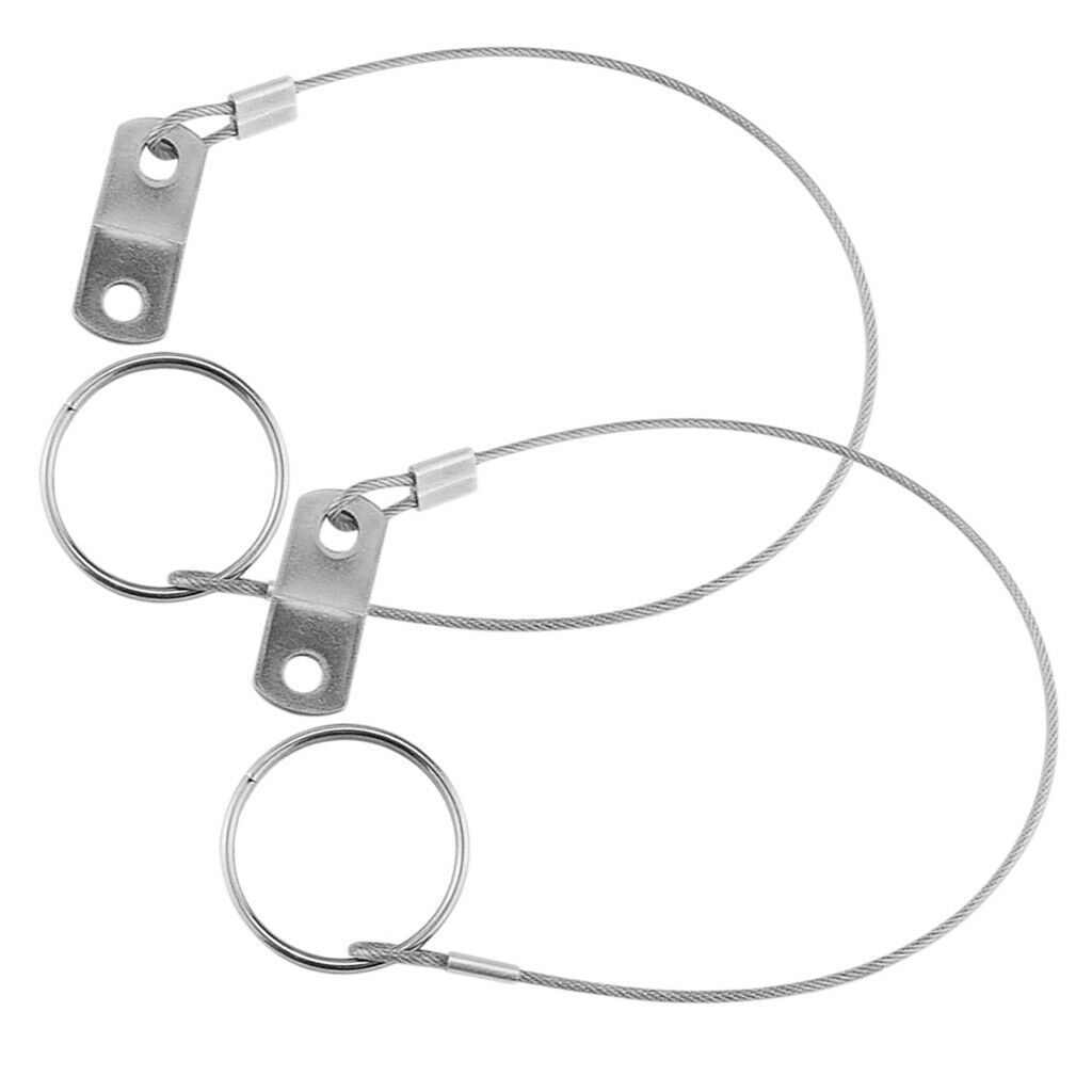 2pcs 316 Stainless Steel Quick Release Pin Lanyard for Boat Deck Hinge 150mm