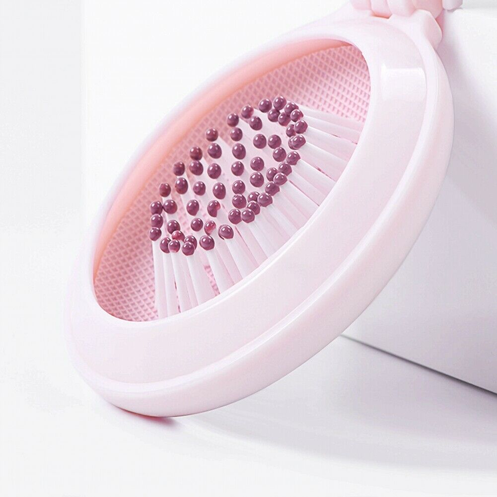 1Pcs Portable Round Mirror Hair Comb Hair Brush Pink Mini Airbag  Hair Brush