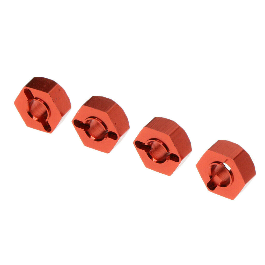 4pcs 1/18 Upgraded Accessories Wheel Hex Hub Adapter for RC Car Red