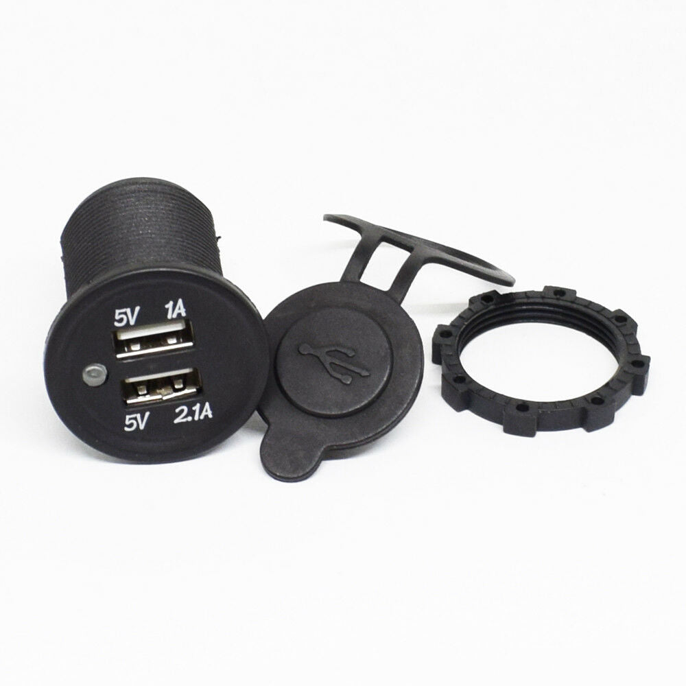 1pc Dual USB Cigarette Lighter Socket Splitter 5V 3.1A Car Charger Power Outlet