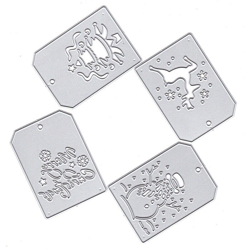 4pcs/set Christmas Metal Cutting Dies Set For DIY Cut Paper Craft Making  WLDFA