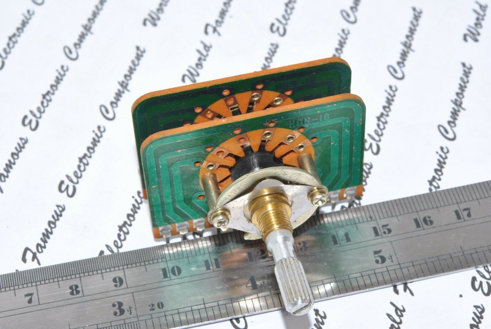 1pcs - ALPS HCN-18 Rotary 2-Wafer 4-Pole 3-Position Switch Made in JAPAN