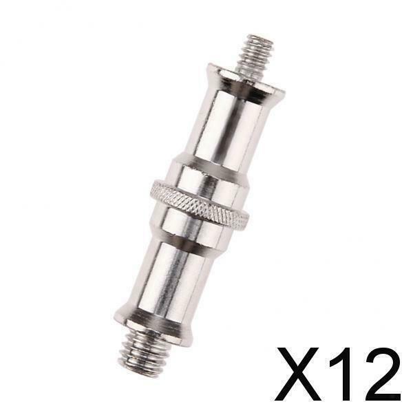 12X 1/4" to 3/8" Male Threaded Screw Adapter Spigot Stud for Flash Light Stand
