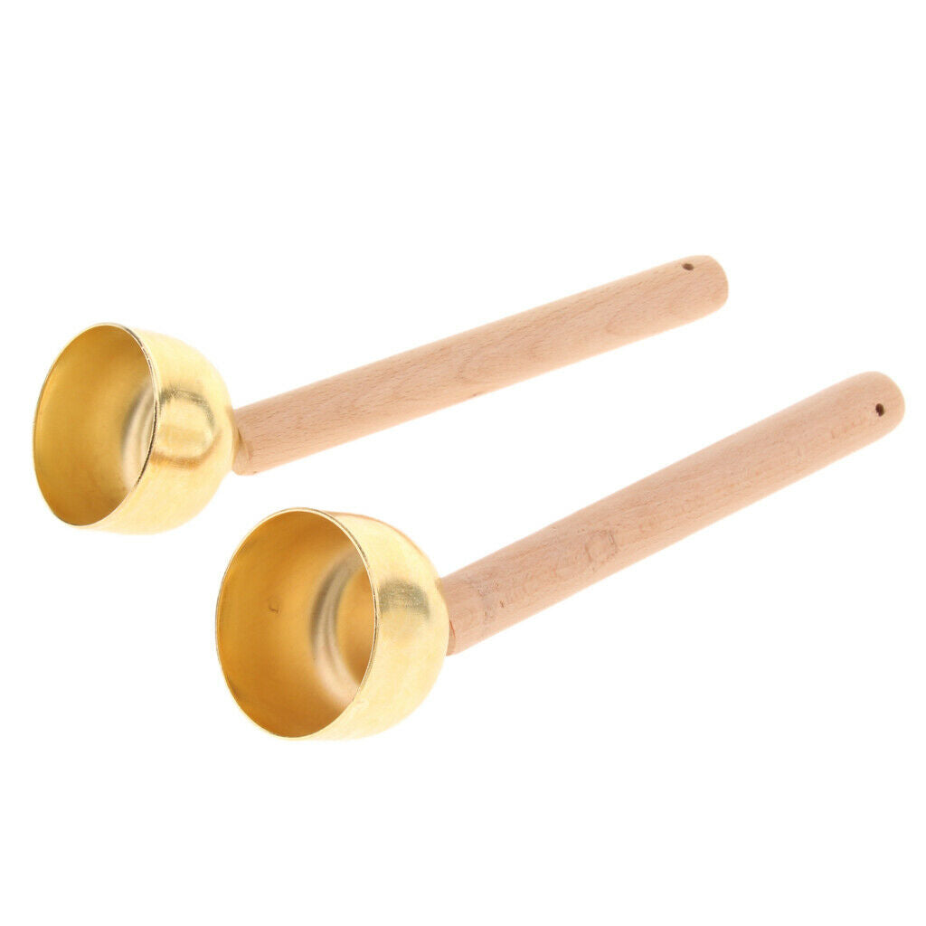 1 Pair Copper Peng Bell Kids Tinkle Jingle Bell Percussion Instrument Large