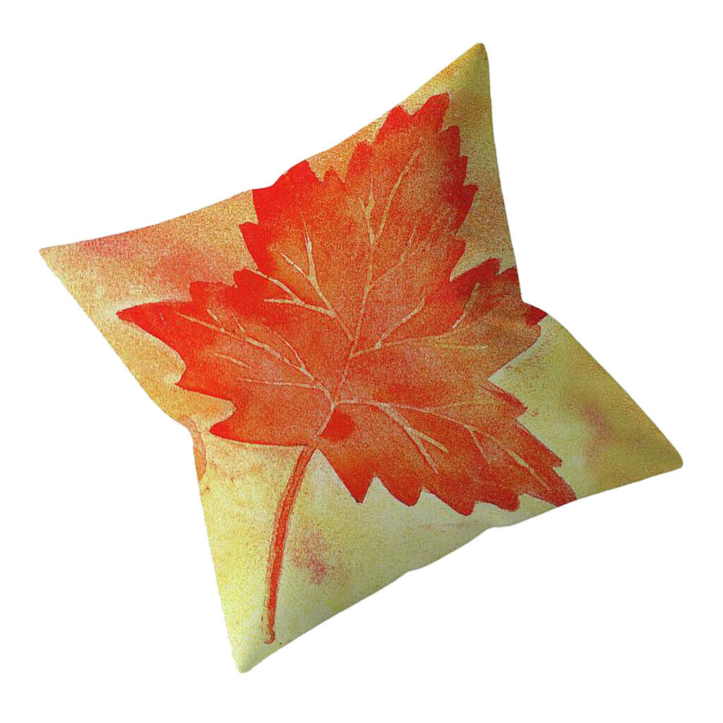 4x Maple Leaf Pattern Velvet Bird Colorful Throw Sofa Cushion  Pillow Cover