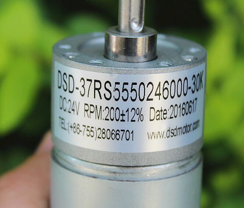 1pcs DC 24V 200rpm geared motor 550/555 DC motor metal gear reducer box