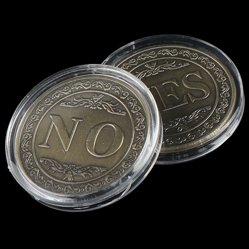 Commemorative Coin YES NO Letter Ornaments Collection Arts Gifts Souvenir LuBDA