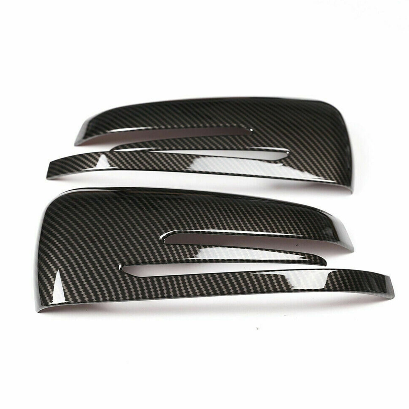 Carbon Fiber Black For Benz A B C E S CLA GLA CLS GLK Rearview Mirror Cover Cap