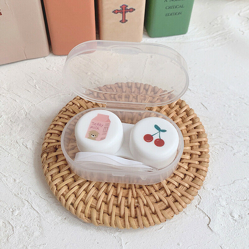 Cartoon Cute Cat Contact Lenses Tweezers Suction Stick Set Eyes Care Travel BDA
