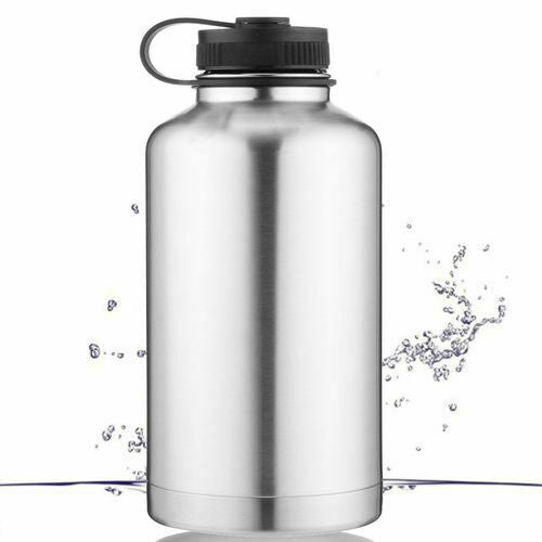 64oz 1.8L Beer Water Bottle Outdoor Double Wall Vacuum Stainless Steel Insulated