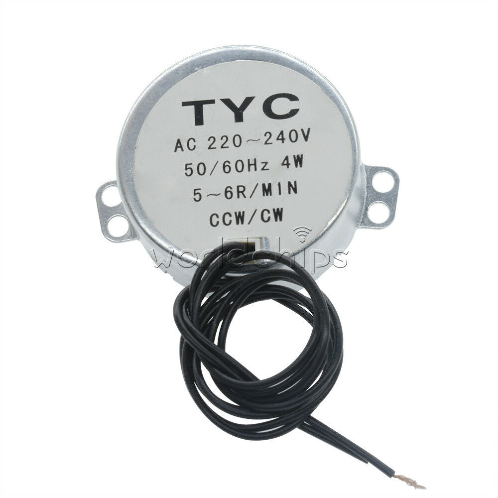 TYC-50 Turntable Synchronous Synchron Motor 50/60Hz AC 220V 4W 5-6 RPM CCW/CW