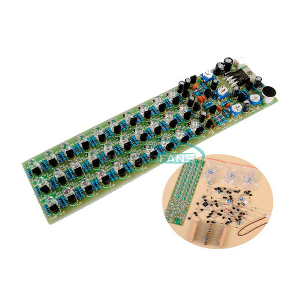 Red/Blue/Green LED Voice Control Level Indicating Electronic Production DIY Kit