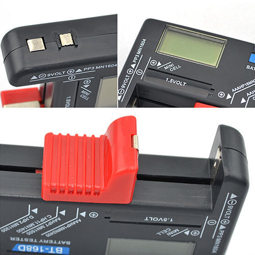 Useful Digital LCD BT-168D PP3 6F22 Alkaline 9V AAA AA Battery Tester