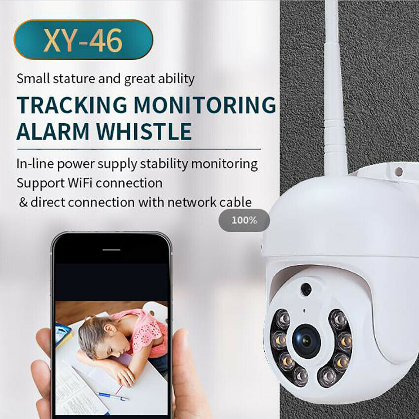 Waterproof WiFi PTZ Pan Tilt 1080P HD Security IR Camera Night Vision Outdoor