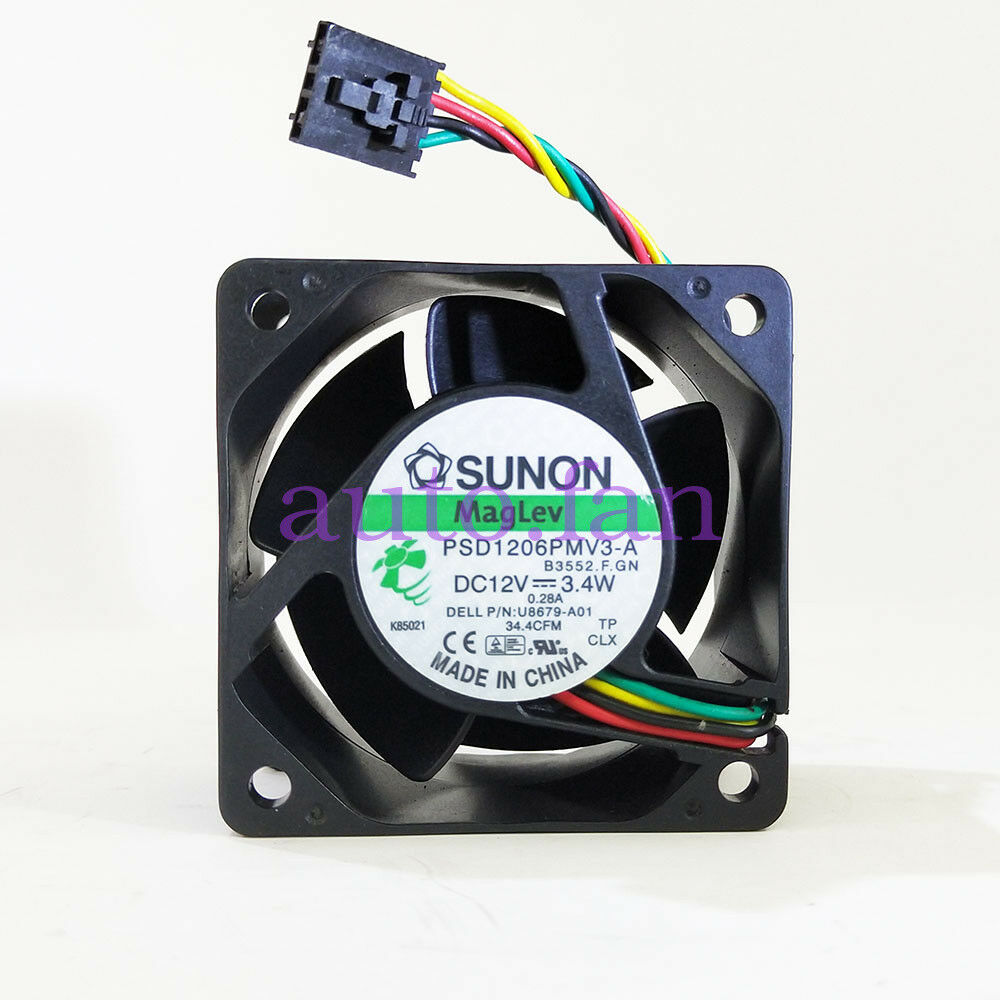 For SUNON PMD1206PMB3-A P/N : 0U8679 U8679 DC 12V 3.4W 60x60x38mm 4Wire 5Pin