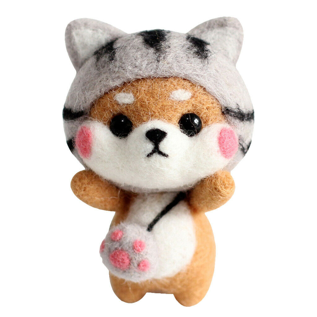 Cute Hamster Dog Needle Felting Starter Kits Felting Wool Needles Hand Crafts