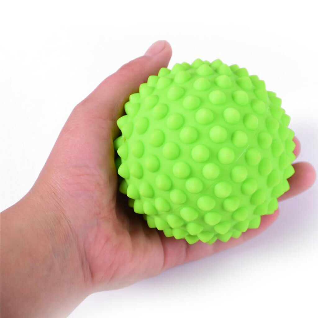 Soft   Point Deep Tissue Spiky Massage Roller Ball with a Bag Green