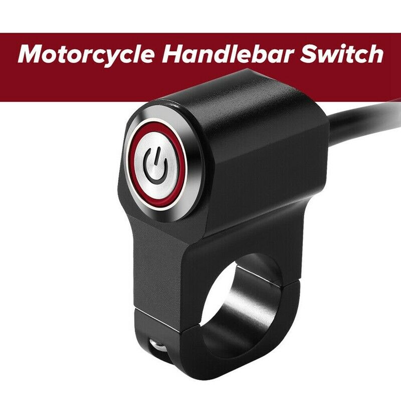 Motorcycle 7/8 inch 22Mm Handlebar Power Button Switch Headlight Hazard Brake I9